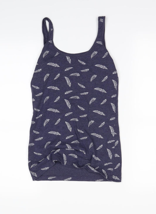 Atmosphere Womens Blue Floral  Basic Tank Size 8
