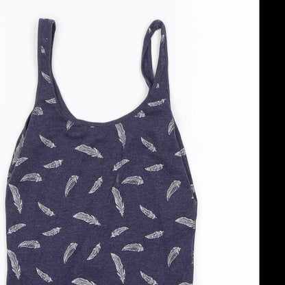 Atmosphere Womens Blue Floral  Basic Tank Size 8