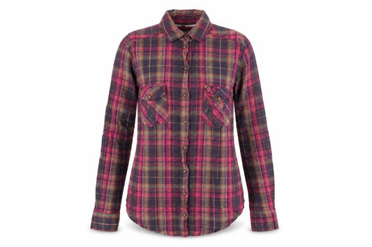 Front view of Denim women’s multicoloured check basic button-up, size UK 8