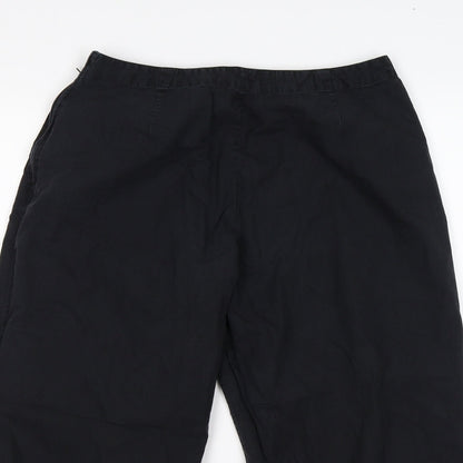 Womens UK Size M United Colors of Benetton Regular Fit Cropped Blue Trousers