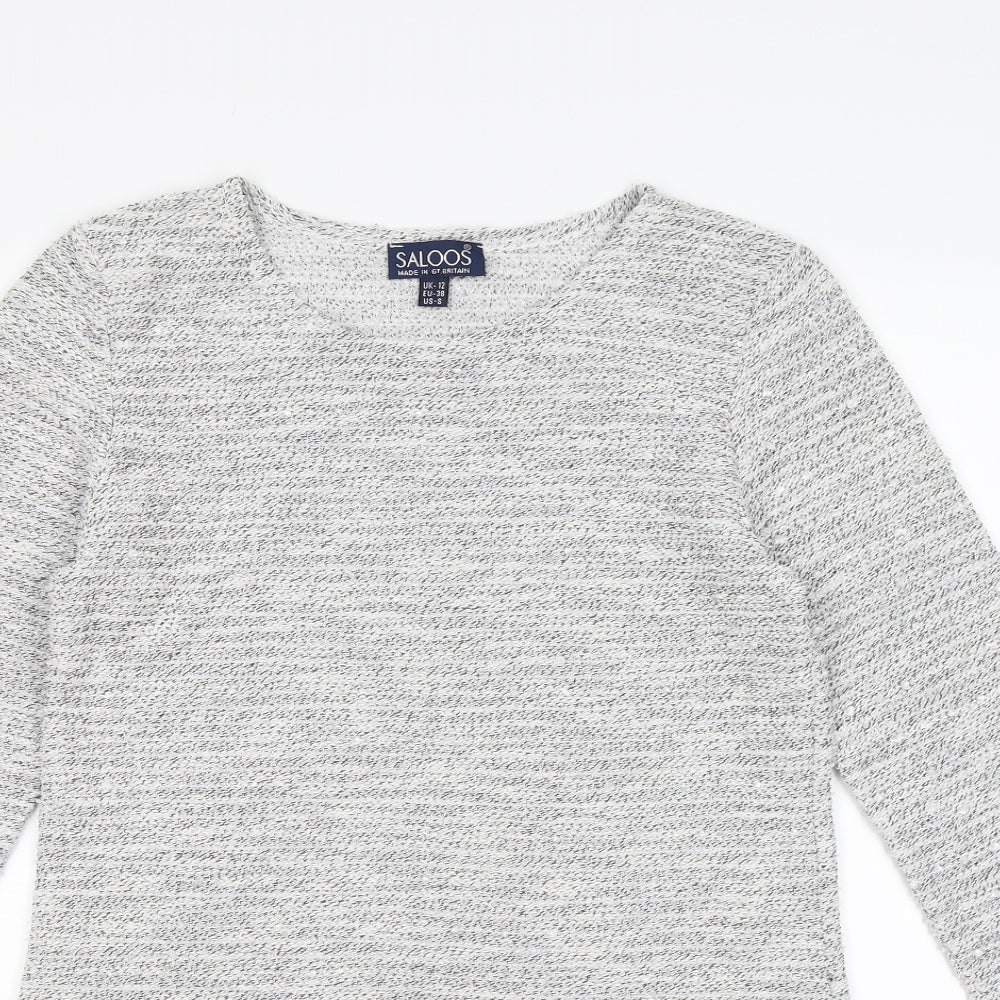 Saloos Womens Grey  Knit Pullover Jumper Size 12  - dress