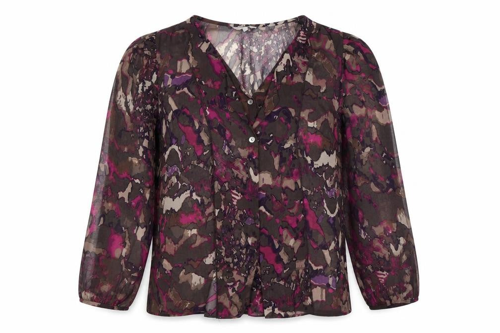 Womens UK Size 12 Per Una Purple Basic Blouse