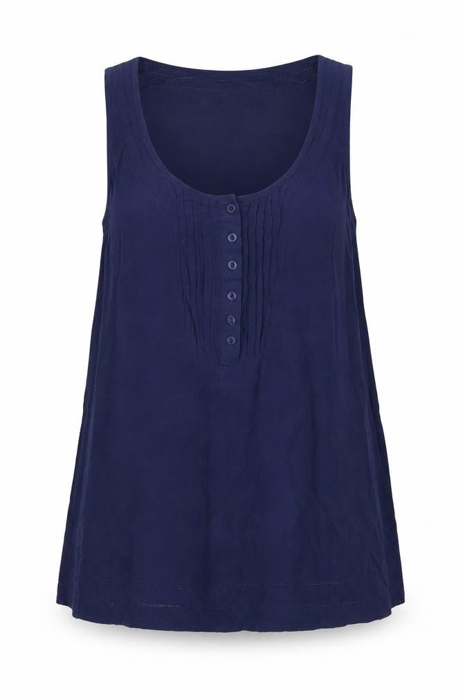 Womens UK Size 10 Topshop Blue Basic Tank