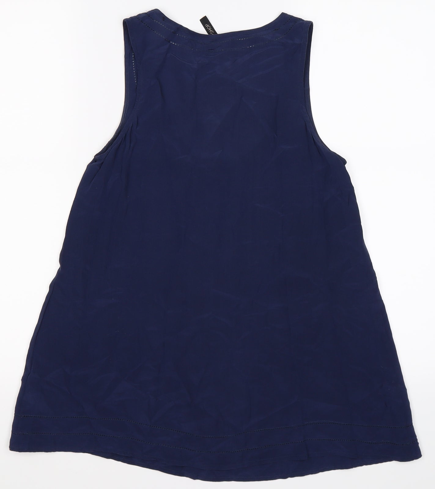 Womens UK Size 10 Topshop Blue Basic Tank