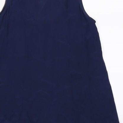Womens UK Size 10 Topshop Blue Basic Tank