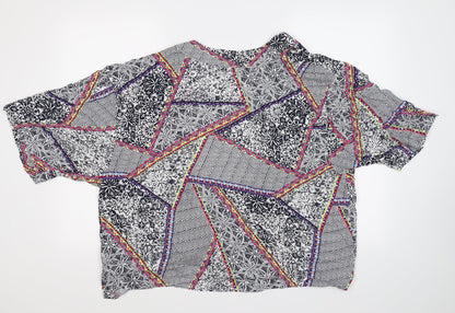 Peacocks Womens Multicoloured Geometric  Cardigan Jumper Size M