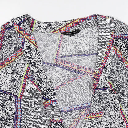 Peacocks Womens Multicoloured Geometric  Cardigan Jumper Size M