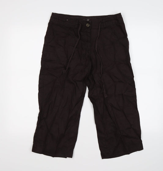 denim co Womens Brown   Cropped Trousers Size 8 L20 in