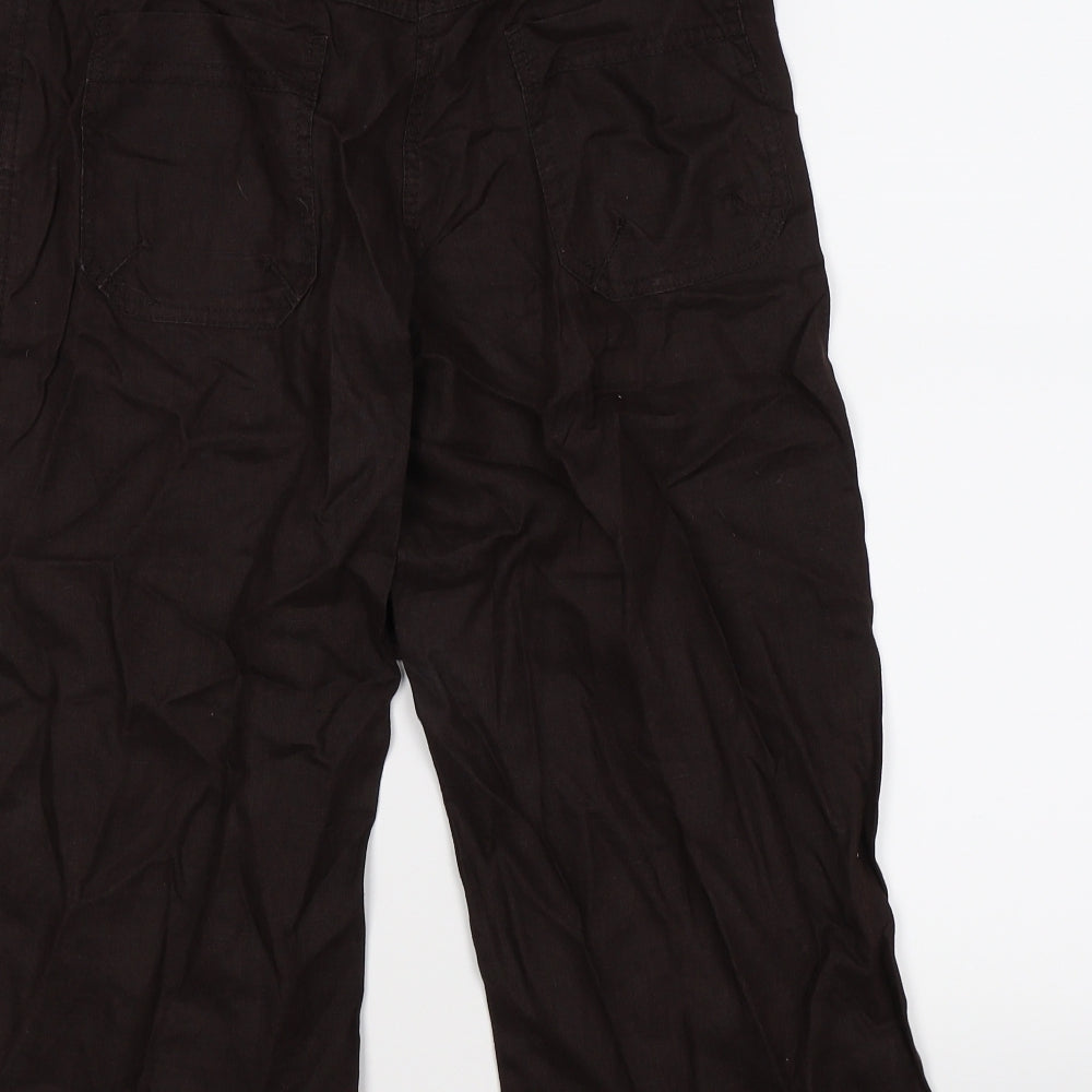 Womens UK Size 8 denim co Regular Fit Cropped Brown Trousers