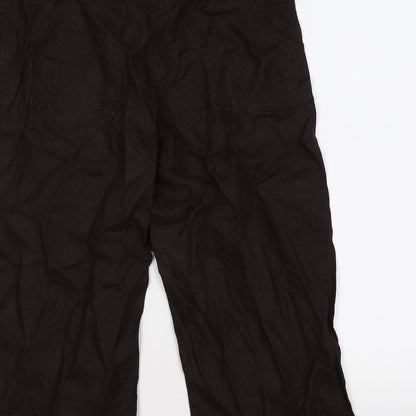 Womens UK Size 8 denim co Regular Fit Cropped Brown Trousers