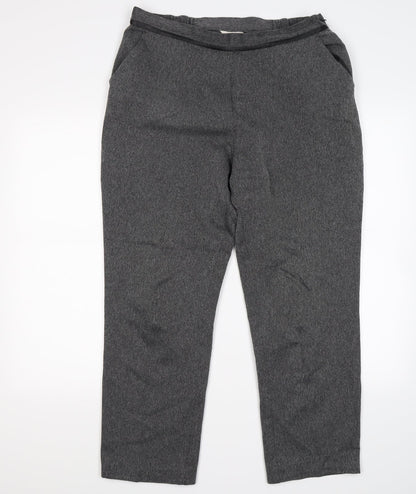 Womens UK Size L Marks and Spencer Regular Fit  Grey Trousers