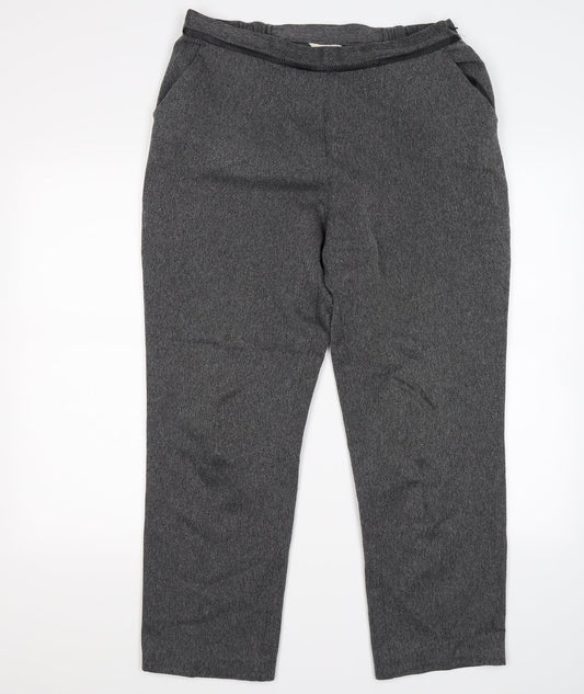 Womens UK Size L Marks and Spencer Regular Fit  Grey Trousers
