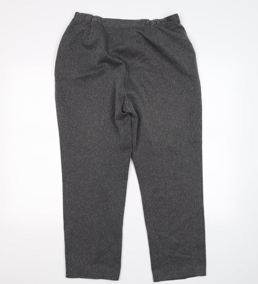 Womens UK Size L Marks and Spencer Regular Fit  Grey Trousers