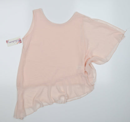 Womens UK Size M Fashion Pink Tunic T-Shirt