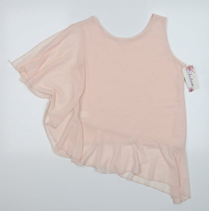 Womens UK Size M Fashion Pink Tunic T-Shirt