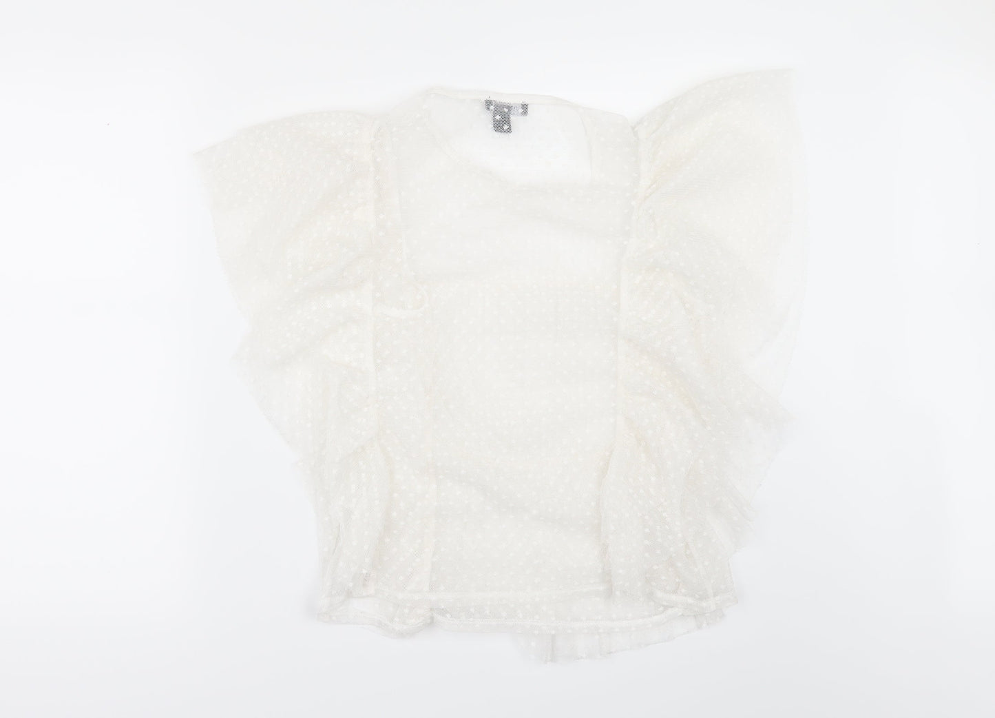 Womens UK Size 12 New Look White Tunic Blouse