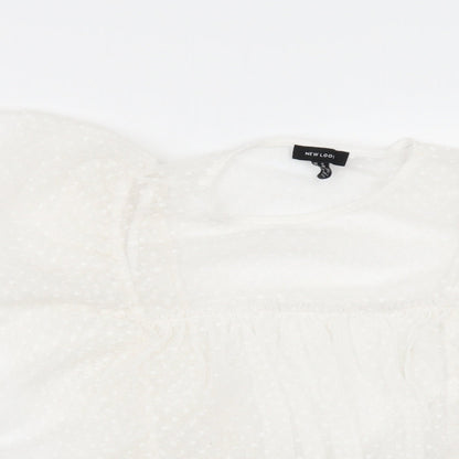 Womens UK Size 12 New Look White Tunic Blouse