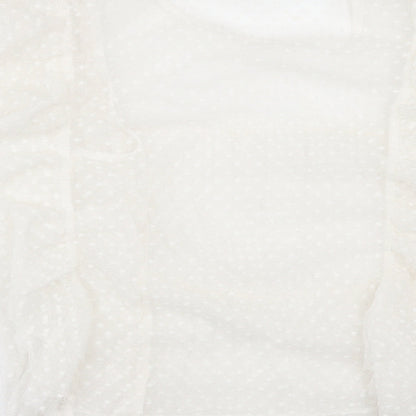 Womens UK Size 12 New Look White Tunic Blouse