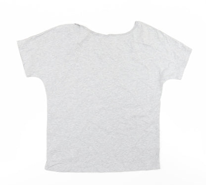 Womens UK Size S Bella + Canvas Grey Basic T-Shirt