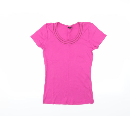 M&Co Womens Pink   Basic T-Shirt Size 12