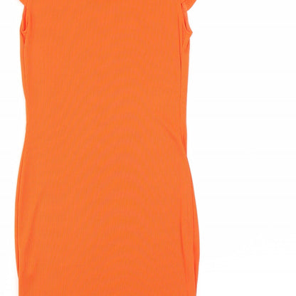 PRETTYLITTLETHING Womens Orange   Bodycon  Size 10