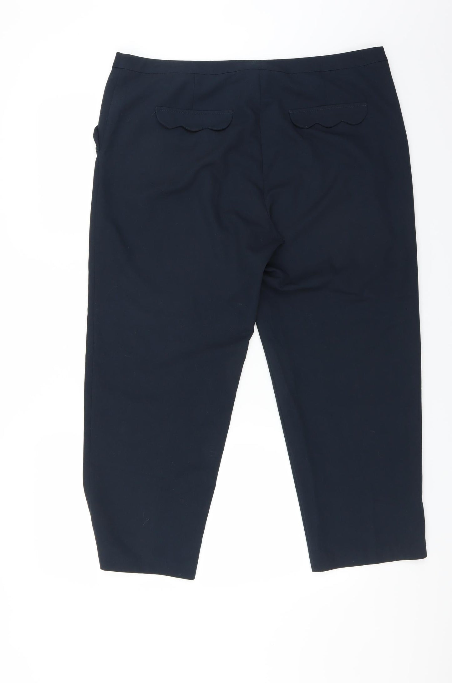 Primark Womens Blue   Cropped Trousers Size 16 L25 in