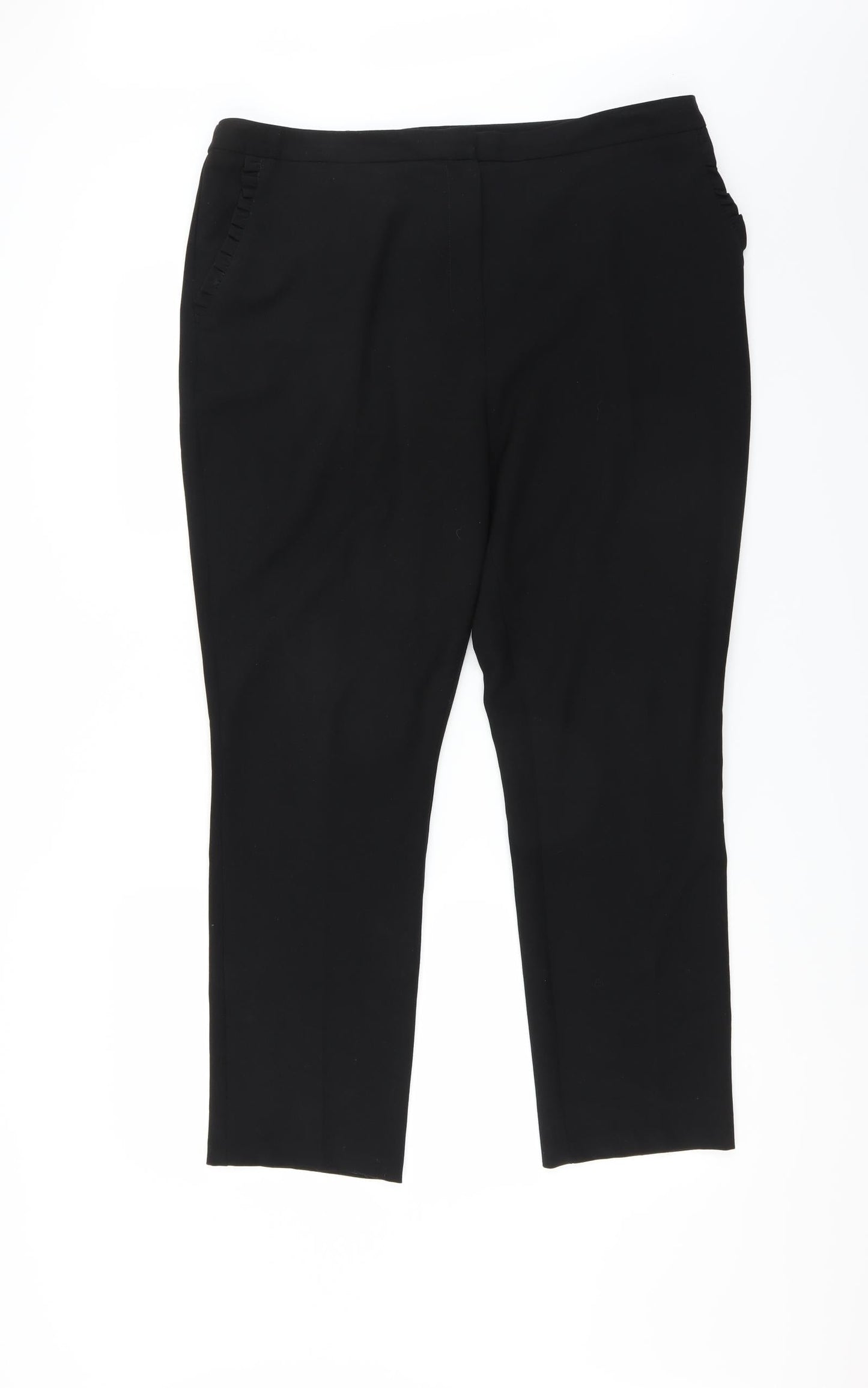 Matalan Womens Black   Trousers  Size 16 L28 in