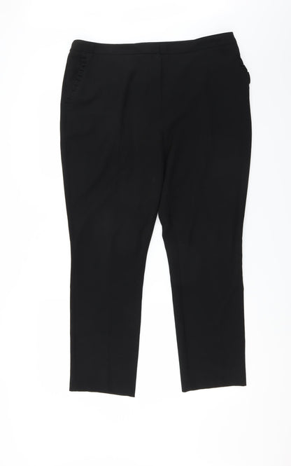 Matalan Womens Black   Trousers  Size 16 L28 in