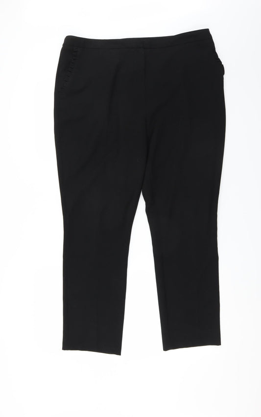Matalan Womens Black   Trousers  Size 16 L28 in