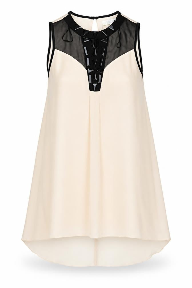 Front view of Julien Macdonald women’s pink trapeze & swing, size UK 10, - dipped hem