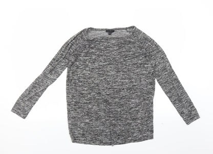 Additional front view of Topshop women’s grey jumper, size UK 6