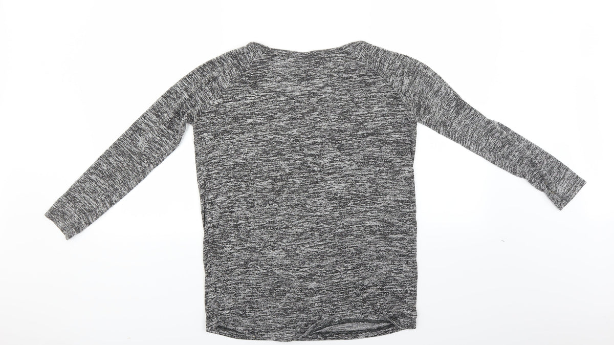 Back view of Topshop women’s grey jumper, size UK 6