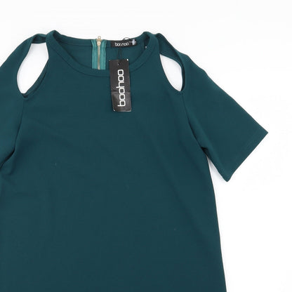Boohoo Womens Green   T-Shirt Dress  Size 8