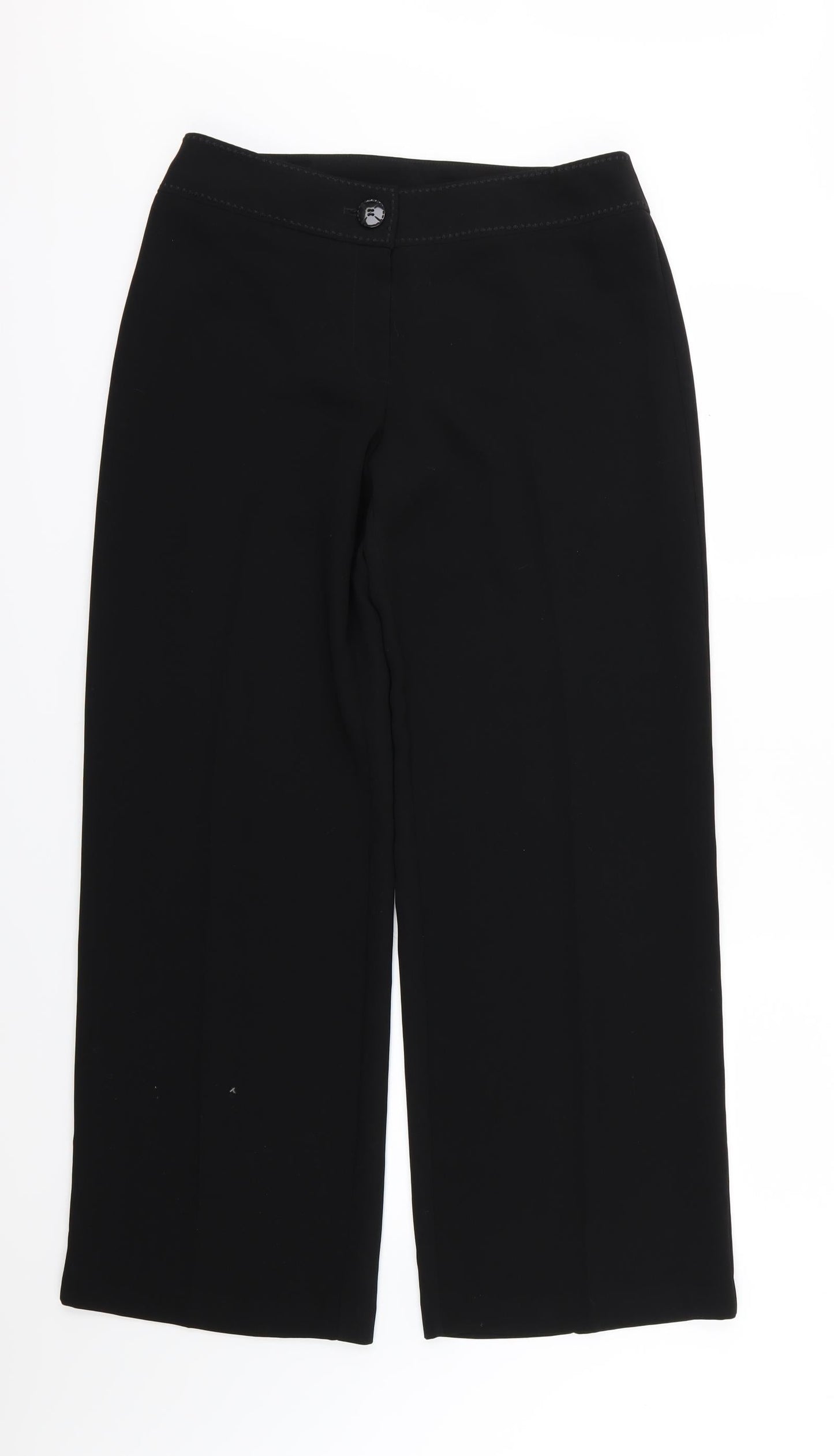 Womens UK Size 12 Marks and Spencer Regular Fit  Black Trousers