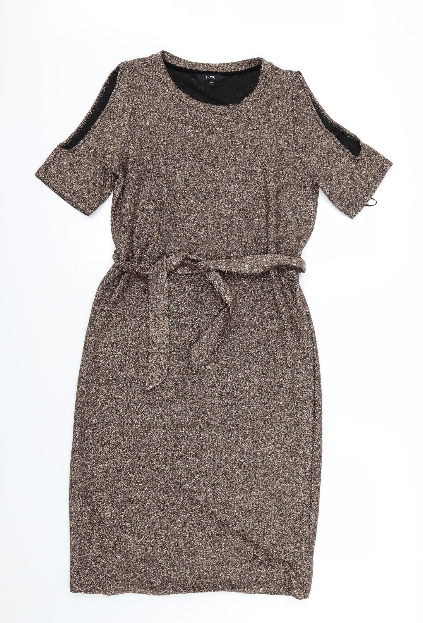 NEXT Womens Gold   Pencil Dress  Size 10