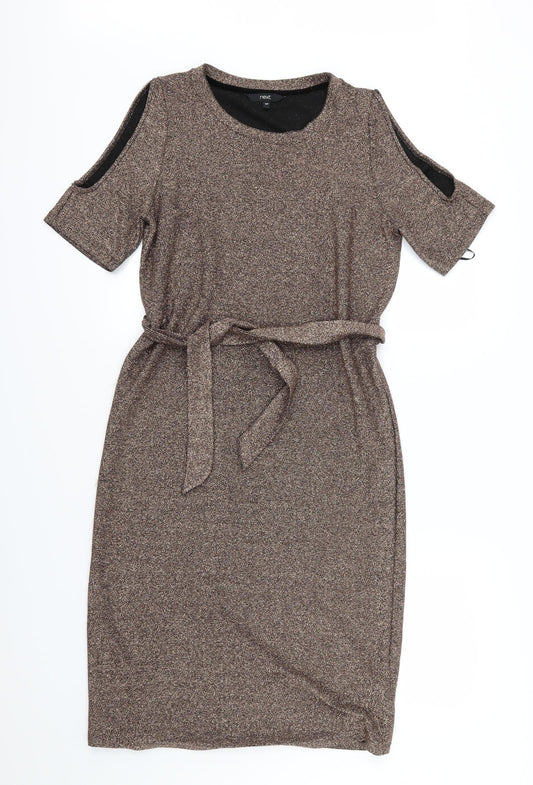 NEXT Womens Gold   Pencil Dress  Size 10