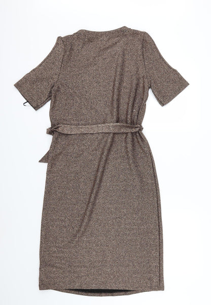 NEXT Womens Gold   Pencil Dress  Size 10