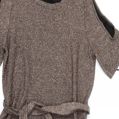 NEXT Womens Gold   Pencil Dress  Size 10