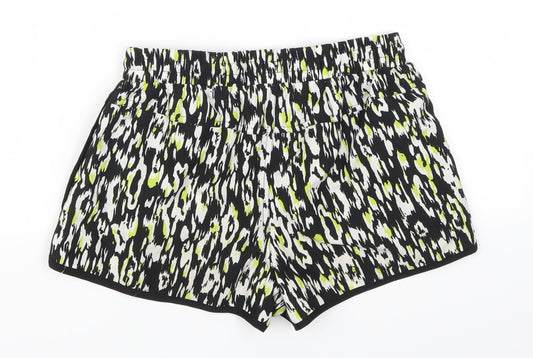 Denim Co Womens Green Animal Print  Mom Shorts Size 6