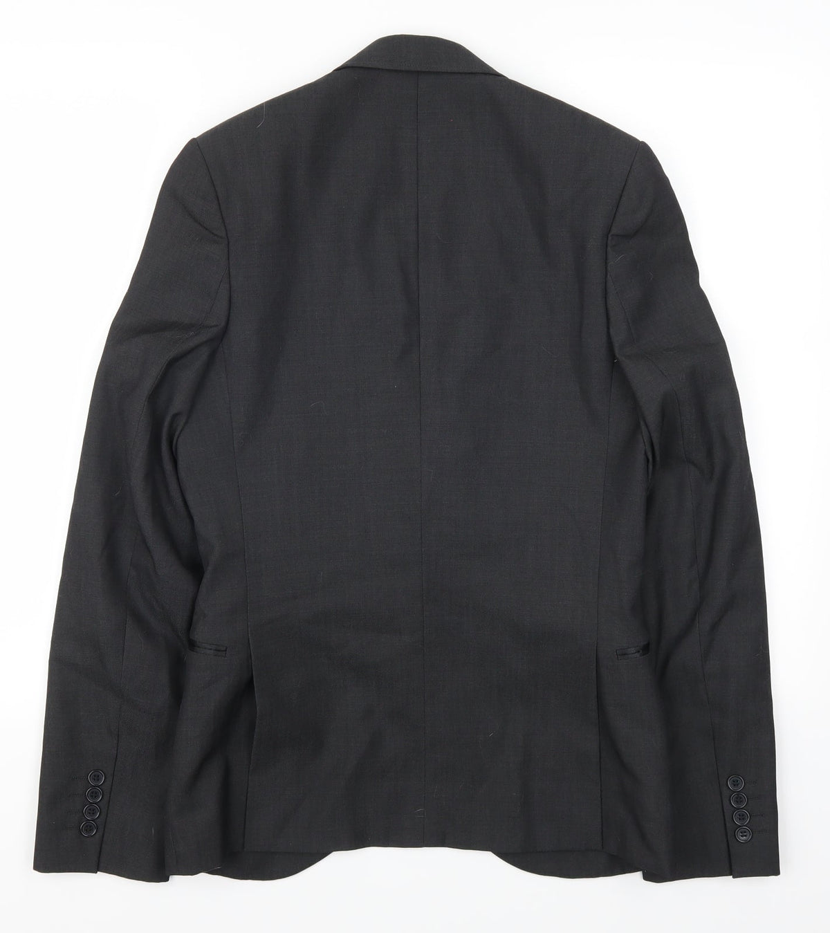 Back view of Topshop men’s grey jacket suit jacket, size 34