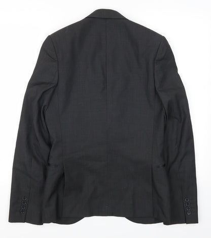 Back view of Topshop men’s grey jacket suit jacket, size 34