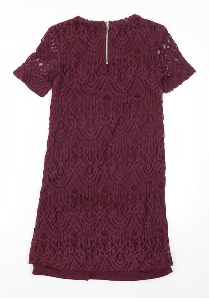 H&M Womens Orange  Lace Pencil Dress  Size 8