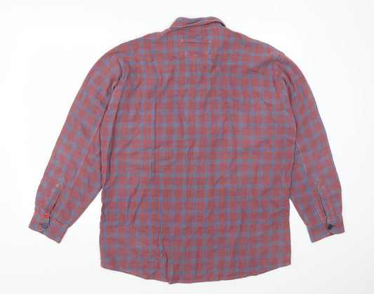 Signum Mens Red Check   Button-Up Size M