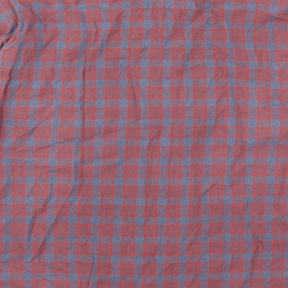 Signum Mens Red Check   Button-Up Size M
