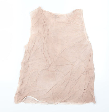 Womens UK Size S Saint Tropez Pink Basic Tank
