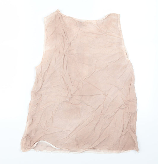 Womens UK Size S Saint Tropez Pink Basic Tank