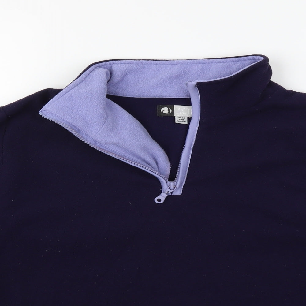 Active Womens Purple  Fleece Jacket  Size 10