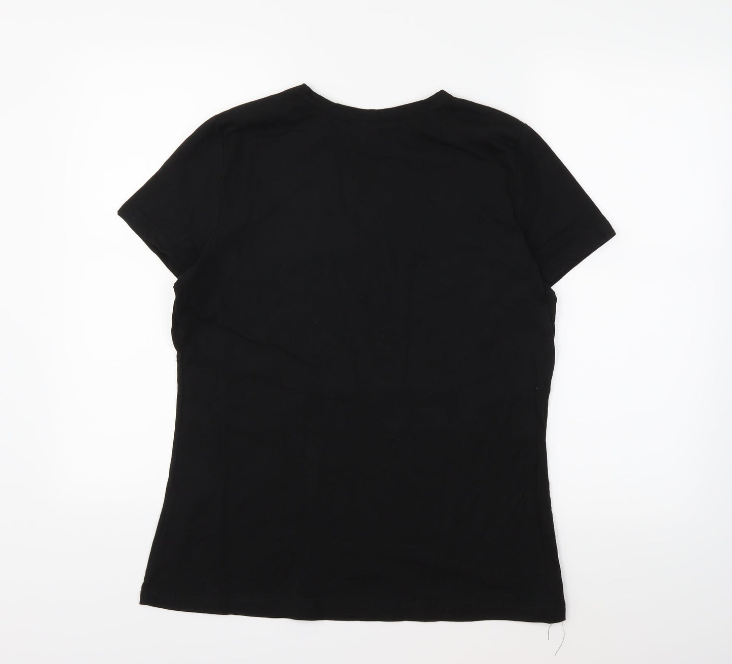 Peacocks Womens Black   Basic T-Shirt Size 14