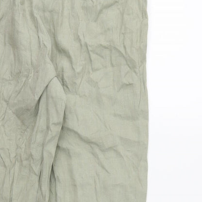 Womens UK Size 34 in Preworn Regular Fit  Green Trousers