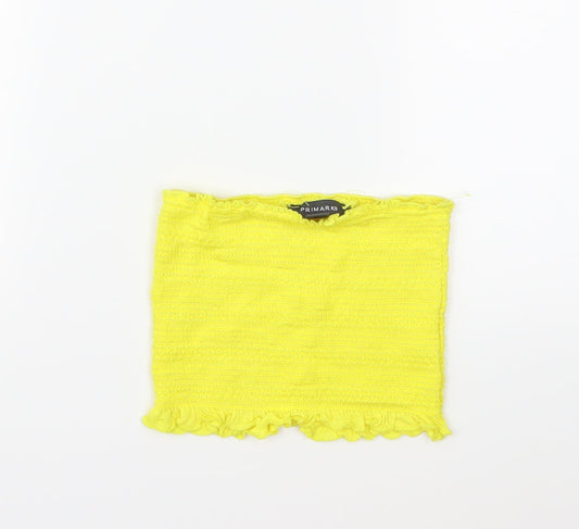 Primark Womens Yellow   Cropped Tank Size 4